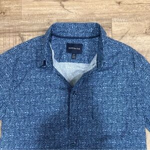 Jachs Blue Patterned Dress Shirt